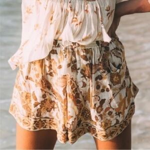 Spell & the Gypsy Collective Hendrix Beach Shorts Boho Metallic Floral XS